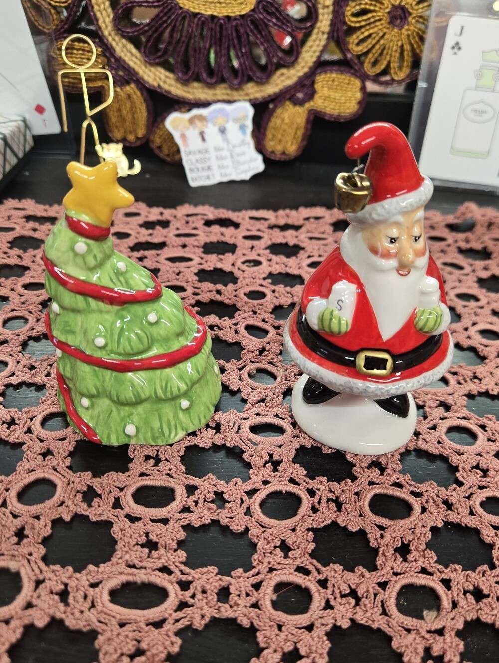 Santa & Christmas Tree Salt & Pepper Shakers